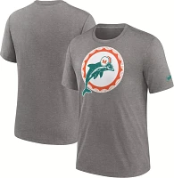 Nike Men's Miami Dolphins Rewind Throwback Logo Grey T-Shirt