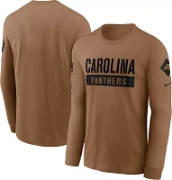 Nike Men's Carolina Panthers 2023 Salute to Service Brown Long Sleeve T-Shirt