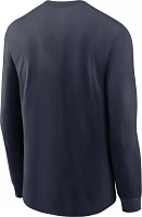 Nike Men's Chicago Bears Logo Long Sleeve Cotton Navy T-Shirt