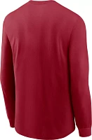 Nike Men's Arizona Cardinals Logo Long Sleeve Cotton Red T-Shirt