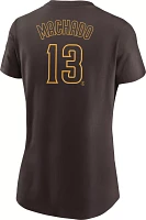 Nike Women's San Diego Padres Manny Machado #3 Brown T-Shirt