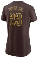 Nike Women's San Diego Padres Fernando Tatís Jr. #23 Brown Home T-Shirt