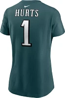 Nike Women's Philadelphia Eagles Jalen Hurts #1 Green T-Shirt