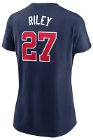 Nike Women's  Atlanta Braves Austin Riley #27 Navy T-Shirt