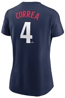 Nike Women's  Minnesota Twins Carlos Correa #4 Navy T-Shirt