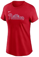 Nike Women's Philadelphia Phillies Bryce Harper #3 Red Home T-Shirt