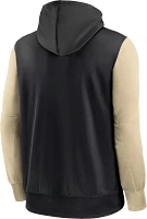 Nike Men's New Orleans Saints Therma-FIT Color Block Black Full-Zip Hoodie