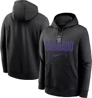 Nike Men's Colorado Rockies Black Slack Club Fleece Hoodie