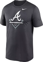 Nike Men's Atlanta Braves Gray Icon Legend Performance T-Shirt