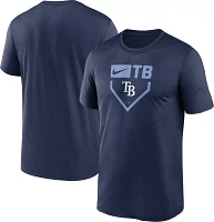 Nike Men's Tampa Bay Rays Navy Plate Legend T-Shirt