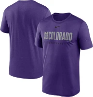 Nike Men's Colorado Rockies Purple Knock Legend T-Shirt