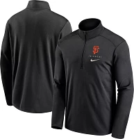 Nike Men's San Francisco Giants Black Logo Pacer Quarter-Zip Pullover