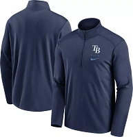 Nike Men's Tampa Bay Rays Navy Logo Pacer Quarter-Zip Pullover