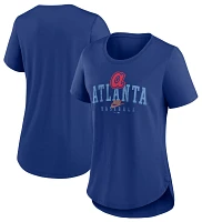 Nike Women's Atlanta Braves Blue Cooperstown Arch T-Shirt