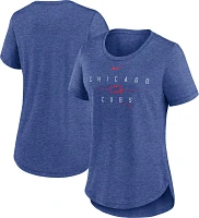 Nike Women's Chicago Cubs Blue Knockout T-Shirt