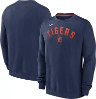 Nike Men's Detroit Tigers Navy Fleece Crew Neck Sweatshirt