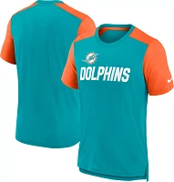 Nike Men's Miami Dolphins Slub Color Block Aqua T-Shirt