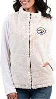 G-III for Her Women's Pittsburgh Steelers Tailgate Reversible Black Vest