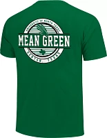 Image One Men's North Texas Mean Green Striped Stamp T-Shirt