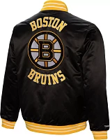 Mitchell & Ness Boston Bruins Heavy Satin Black Jacket