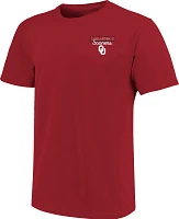 Image One Adult Oklahoma Sooners Crimson Sketch Banner T-Shirt