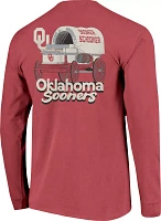 Image One Men's Oklahoma Sooners Crimson Campus Pride Long Sleeve Shirt