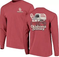 Image One Men's Oklahoma Sooners Crimson Campus Pride Long Sleeve Shirt