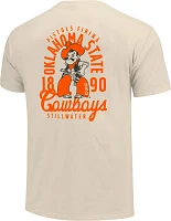 Image One Men's Oklahoma State Cowboys Ivory Mascot Overlay Local T-Shirt