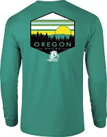 Image One Men's Oregon Ducks Green Tree Shield Long Sleeve T-Shirt