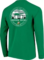 Image One Men's Oregon Ducks Green Stripe Sky Long Sleeve T-Shirt