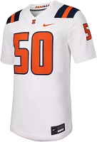 Nike Men's Illinois Fighting Illini #50 White Replica Away Football Jersey