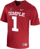 Nike Men's Temple Owls #1 Cherry Untouchable Game Football Jersey