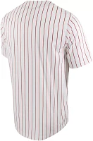 Nike Men's Alabama Crimson Tide White Pinstripe Full Button Replica Baseball Jersey