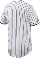 Nike Men's TCU Horned Frogs Pinstripe Full Button Replica Baseball Jersey