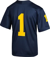 Jordan Boys' Michigan Wolverines #1 Blue Game Football Jersey