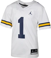 Jordan Youth Michigan Wolverines #1 White Untouchable Game Football Jersey