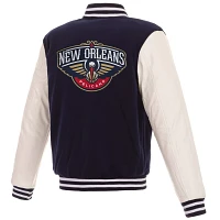 JH Design Men's New Orleans Pelicans Navy Varsity Jacket