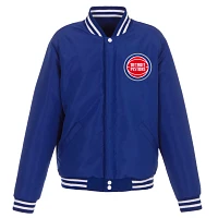 JH Design Men's Detroit Pistons Royal Varsity Jacket