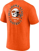 NCAA Men's Oklahoma State Cowboys Orange Old School Football Tri-Blend T-Shirt