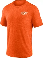 NCAA Men's Oklahoma State Cowboys Orange Old School Football Tri-Blend T-Shirt