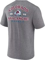 NHL Colorado Avalanche 2-Hit Tri-Blend Grey T-Shirt