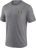 NHL Minnesota Wild 2-Hit Tri-Blend Grey T-Shirt