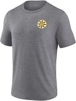 NHL Boston Bruins 2-Hit Tri-Blend Grey T-Shirt