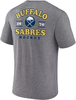 NHL Buffalo Sabres 2-Hit Tri-Blend Grey T-Shirt