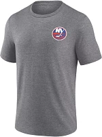 NHL New York Islanders 2-Hit Tri-Blend Grey T-Shirt