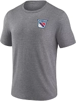 NHL New York Rangers 2-Hit Tri-Blend Grey T-Shirt