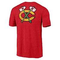 NHL Men's Chicago Blackhawks Shoulder Patch Red T-Shirt