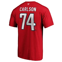 NHL Men's Washington Capitals John Carlson #74 Orange Player T-Shirt