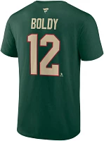 NHL Minnesota Wild Matt Boldy #12 Green T-Shirt