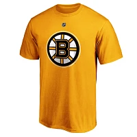 NHL Men's Boston Bruins David Pastrnak #88 Gold Player T-Shirt